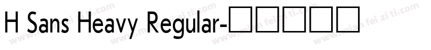 H Sans Heavy Regular字体转换